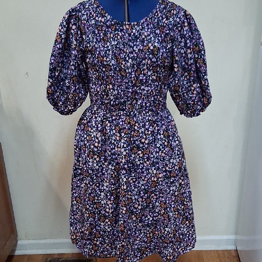 Terra & Sky Womens Multicolor Floral Dress